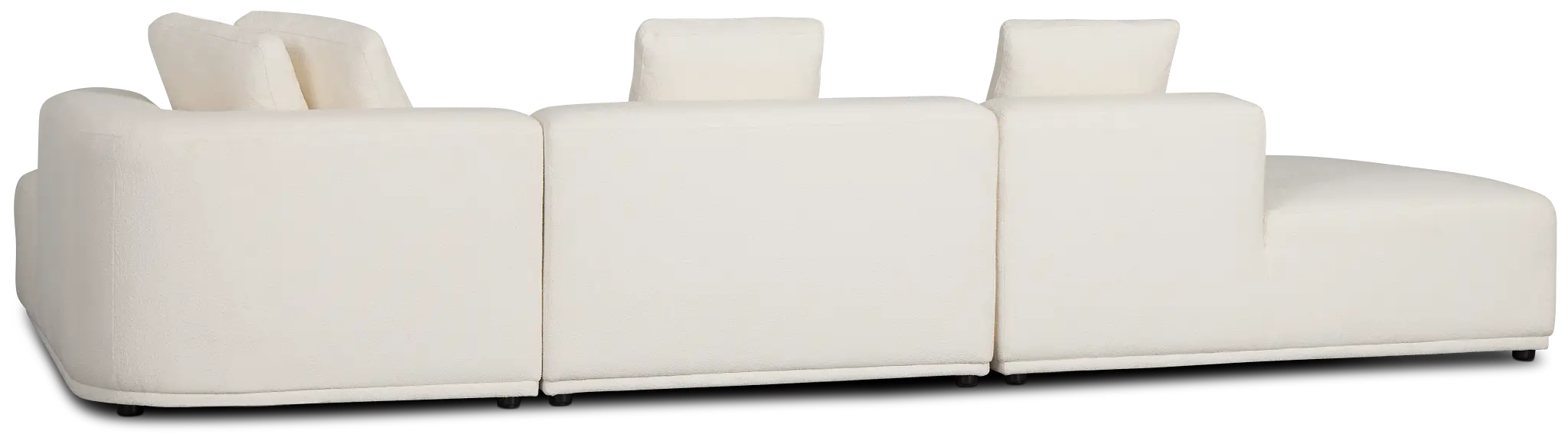 Catalina White Fabric Small Right Chaise Sectional Catalina White Fabric Small Right Chaise Sectional