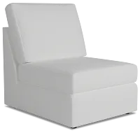 Citymod White Fabric Armless Chair