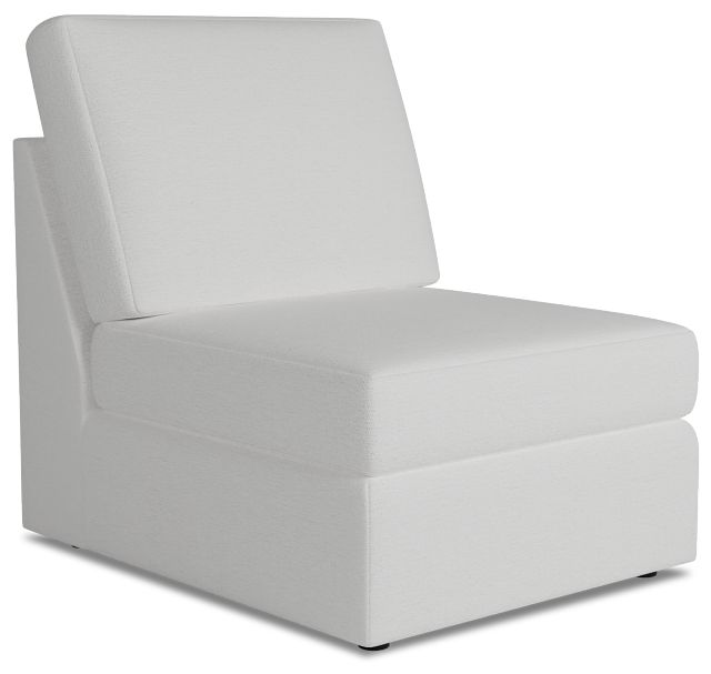Citymod White Fabric Armless Chair