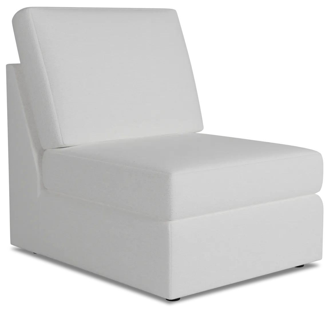 Citymod White Fabric Armless Chair