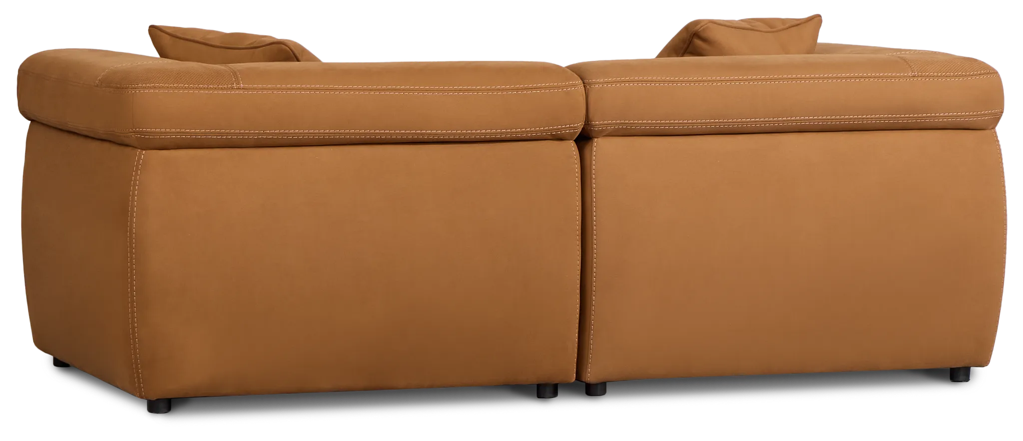 Aria Medium Brown Micro 2-piece Modular Sofa