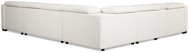 Melody White Storage Medium Right Power Reclining Chaise Sleeper Sect