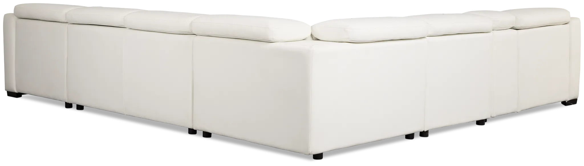 Melody White Storage Medium Right Power Reclining Chaise Sleeper Sect