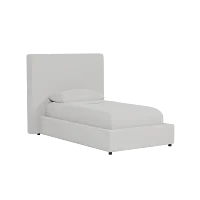 Grayton Delray Pewter 54" Upholstered Platform Bed