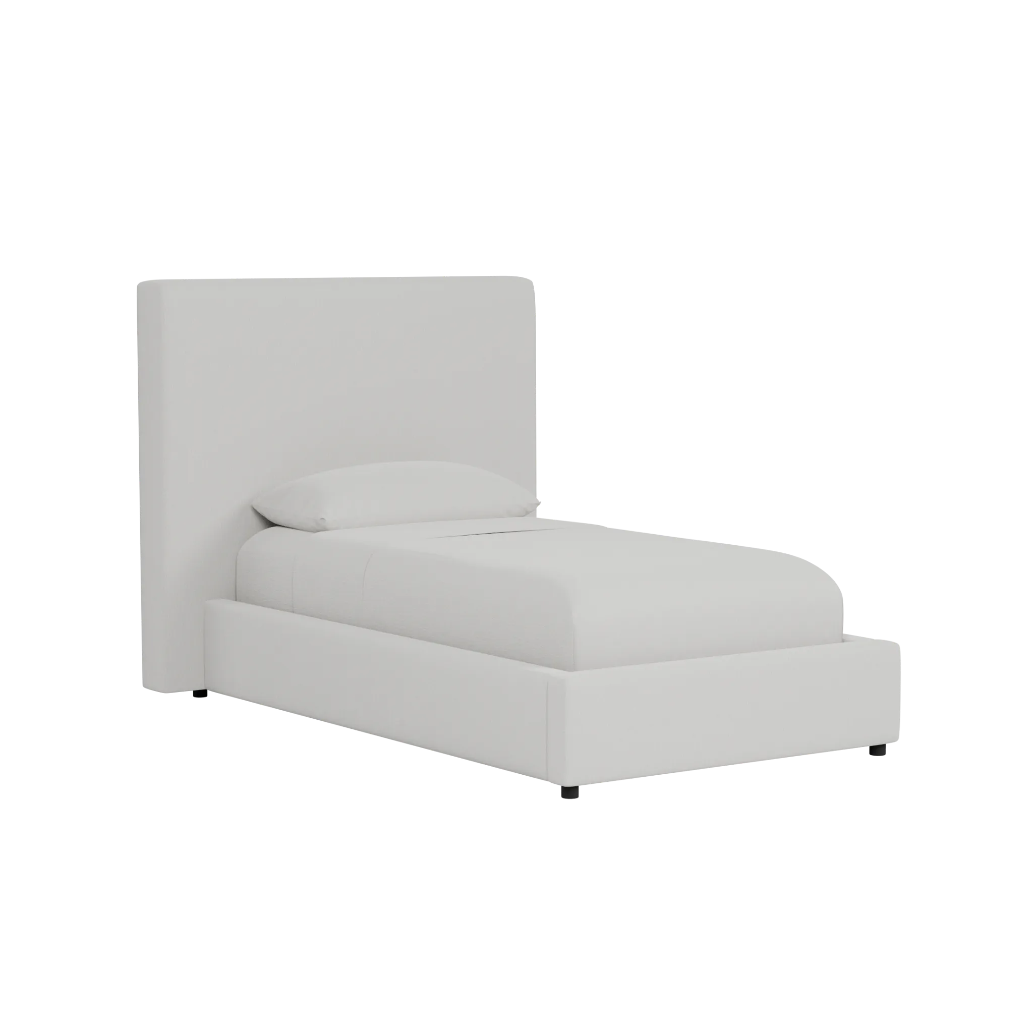 Grayton Delray Pewter 54" Upholstered Platform Bed