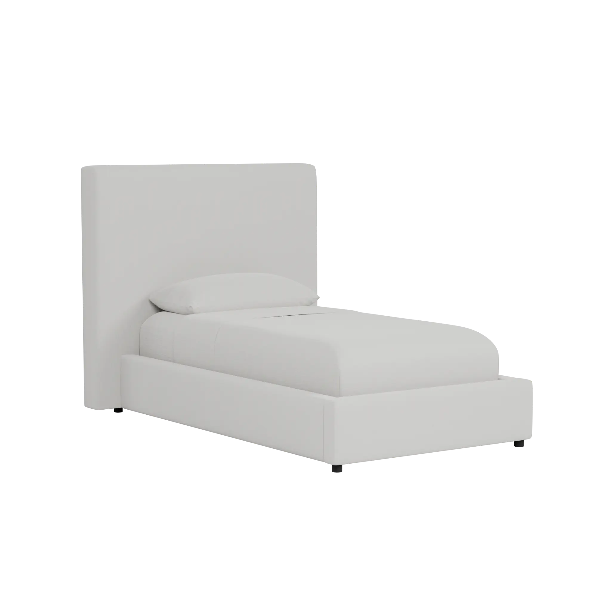 Grayton Delray Pewter 54" Upholstered Platform Bed Grayton Delray Pewter 54" Upholstered Platform Bed