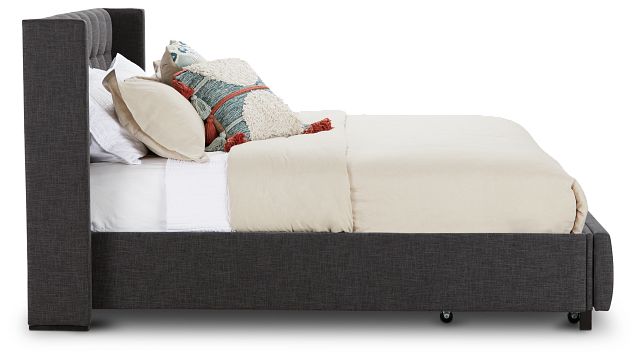 Chatham Dark Gray Low Platform Storage Bed