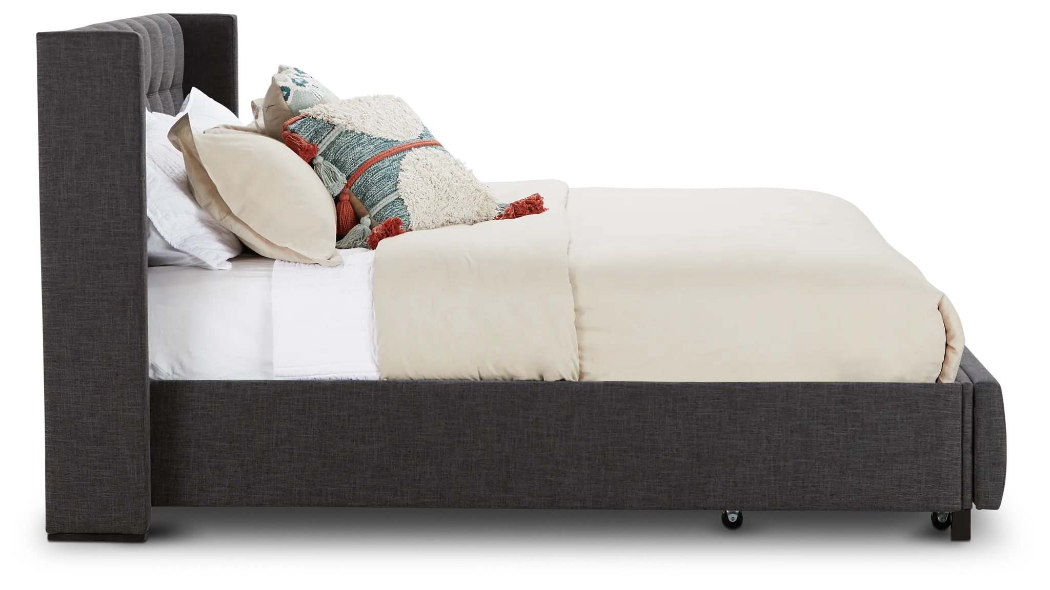 Chatham Dark Gray Low Platform Storage Bed