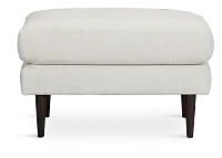 Easton Light Beige Fabric Ottoman