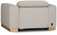 Leona Light Gray Fabric Power Recliner With Power Headrest