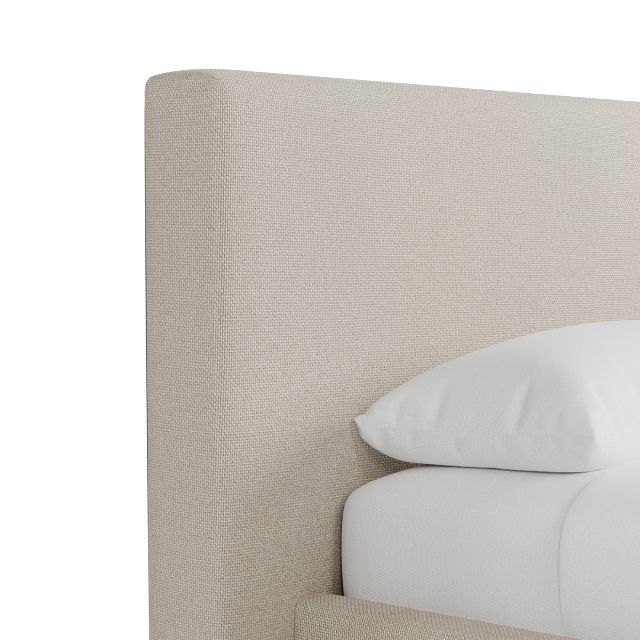 Grayton Suave Beige 44" Upholstered Platform Bed