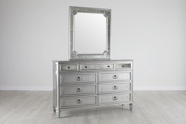Sloane Silver Dresser & Mirror (3)