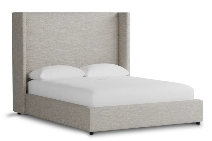 Captiva Maguire Pewter 60" Upholstered Shelter Bed