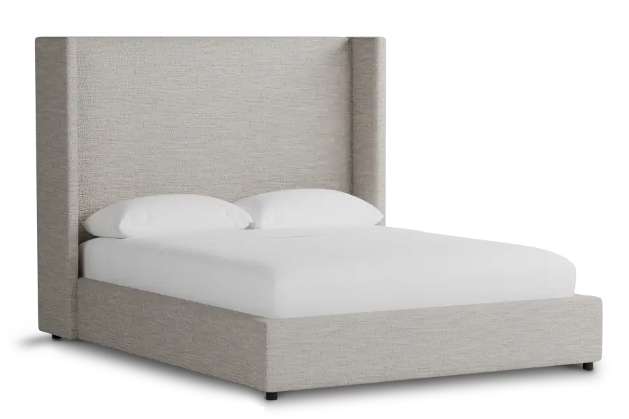 Captiva Maguire Pewter 60" Upholstered Shelter Bed Captiva Maguire Pewter 60" Upholstered Shelter Bed