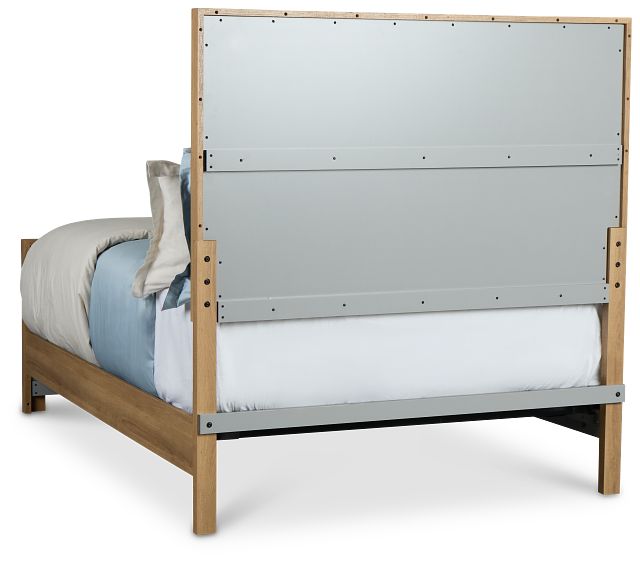Delray Light Tone Panel Bed