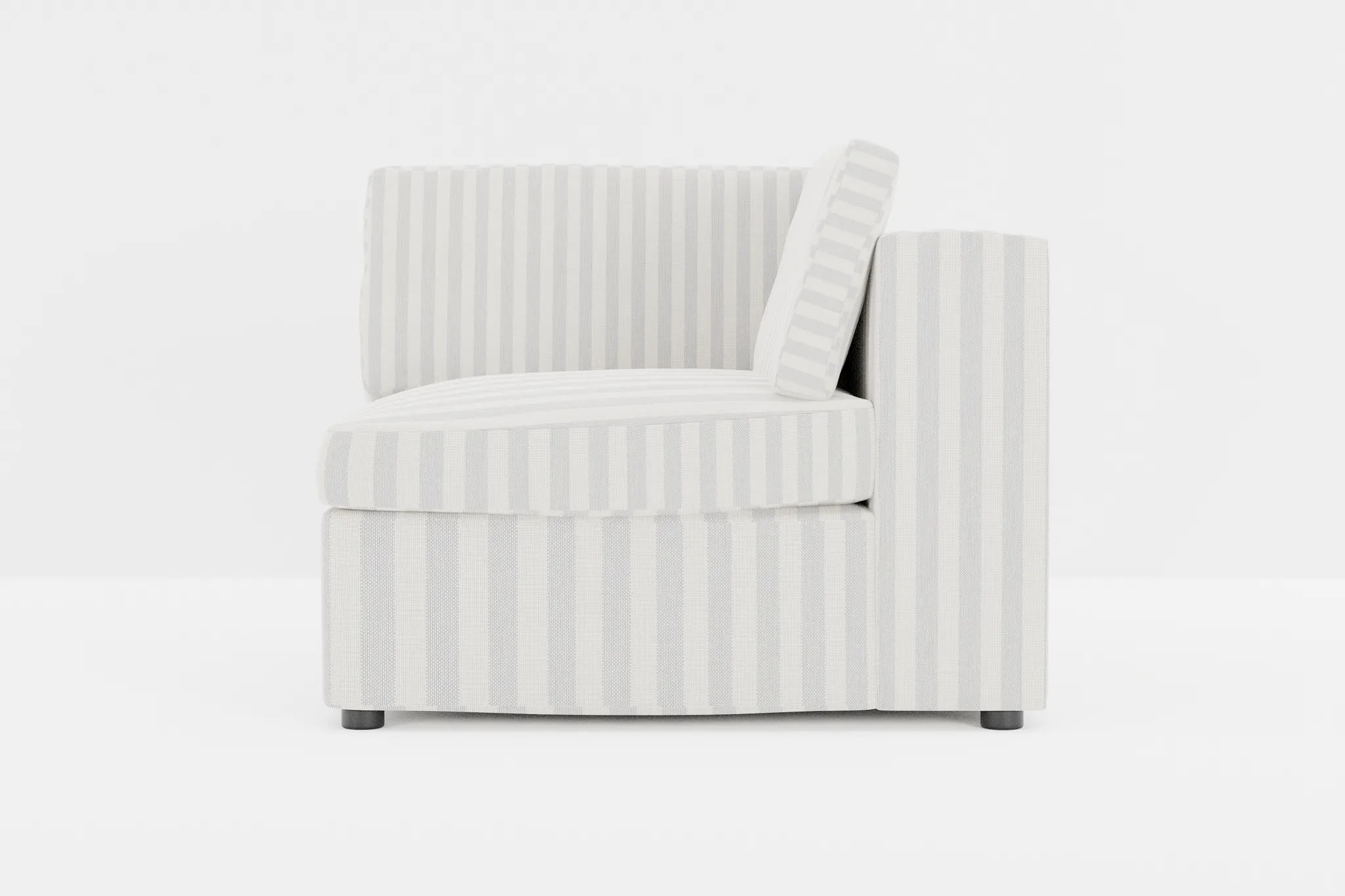 Destin Sea Lane Light Gray Fabric Corner Chair