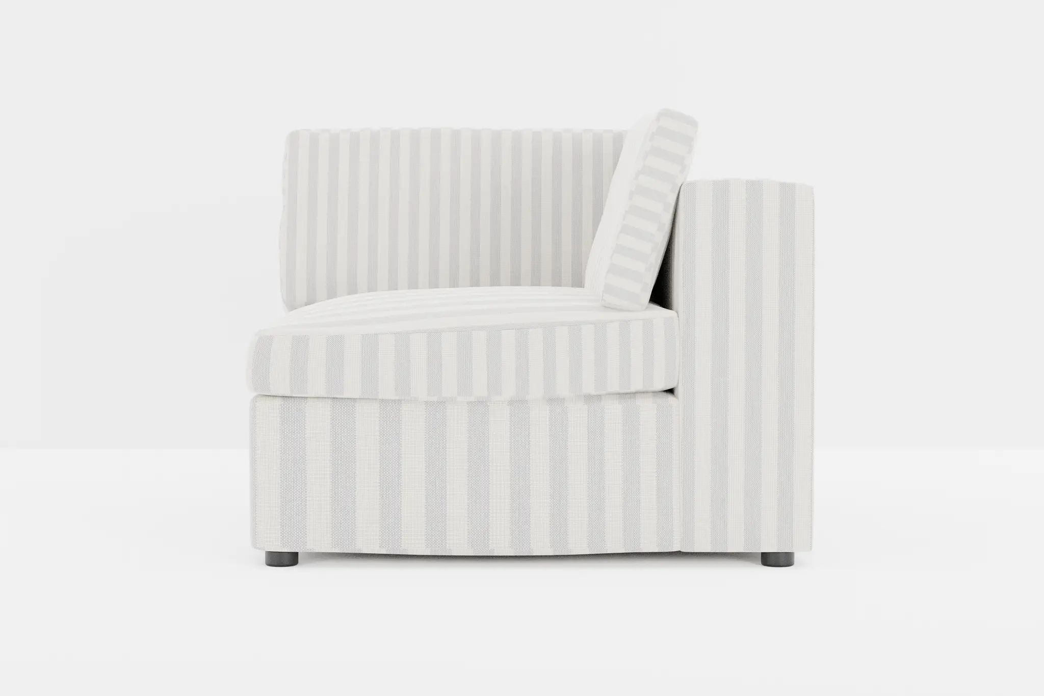 Destin Sea Lane Light Gray Fabric Corner Chair Destin Sea Lane Light Gray Fabric Corner Chair