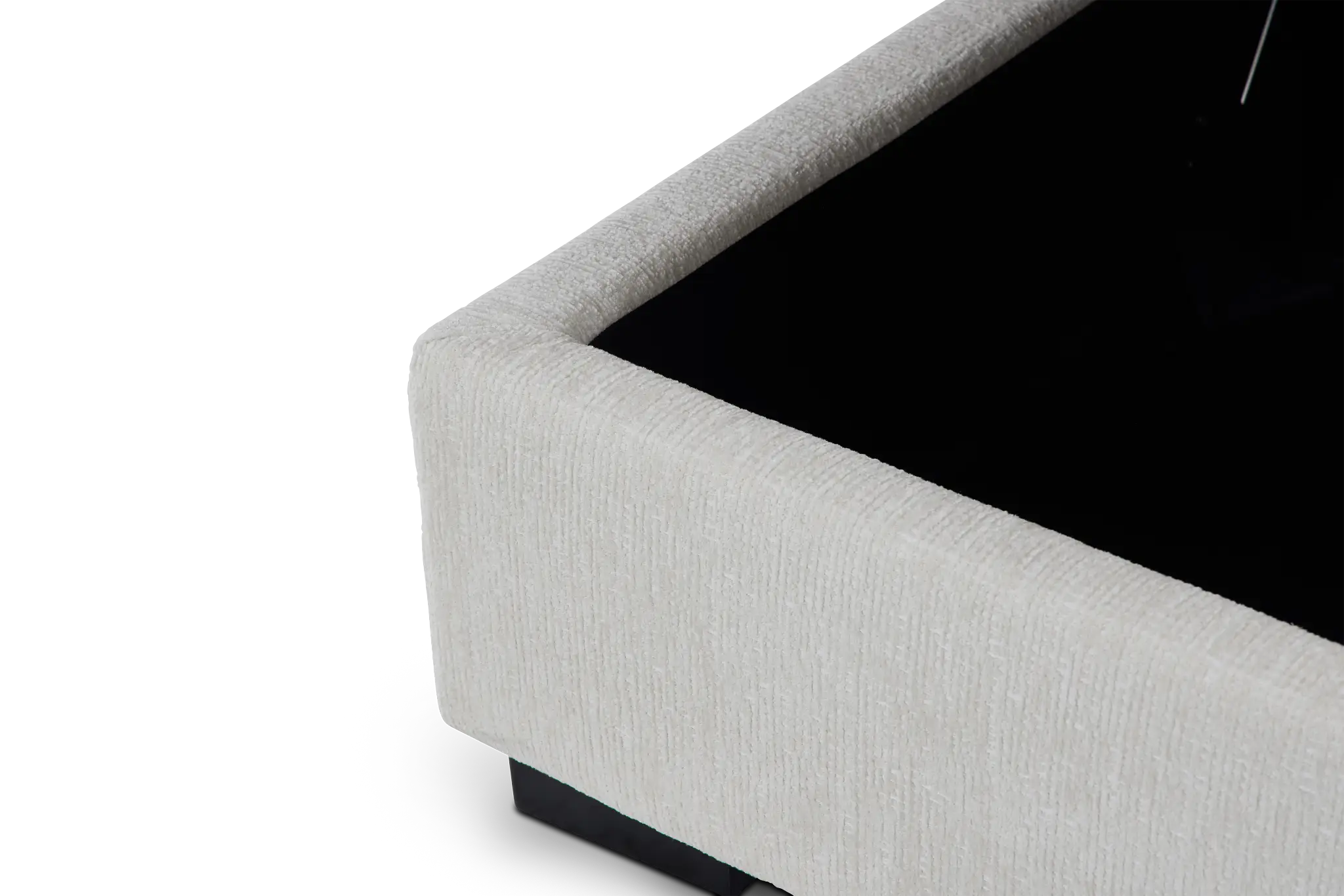 Blakely White Fabric Small Left Bumper Sectional Blakely White Fabric Small Left Bumper Sectional