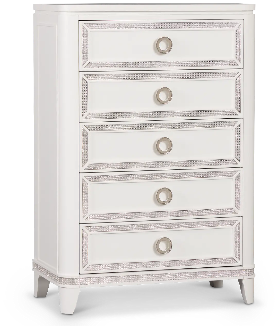 Milan White Youth Drawer Chest Milan White Youth Drawer Chest