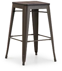 Beck Dark Tone Square 30" Barstool