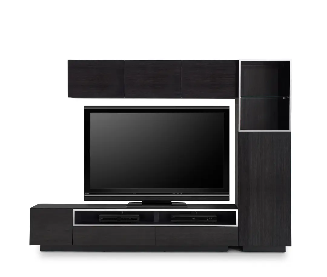 Vancouver Dark Tone 108" 5-piece Right Modular Entertainment Wall Vancouver Dark Tone 108" 5-piece Right Modular Entertainment Wall