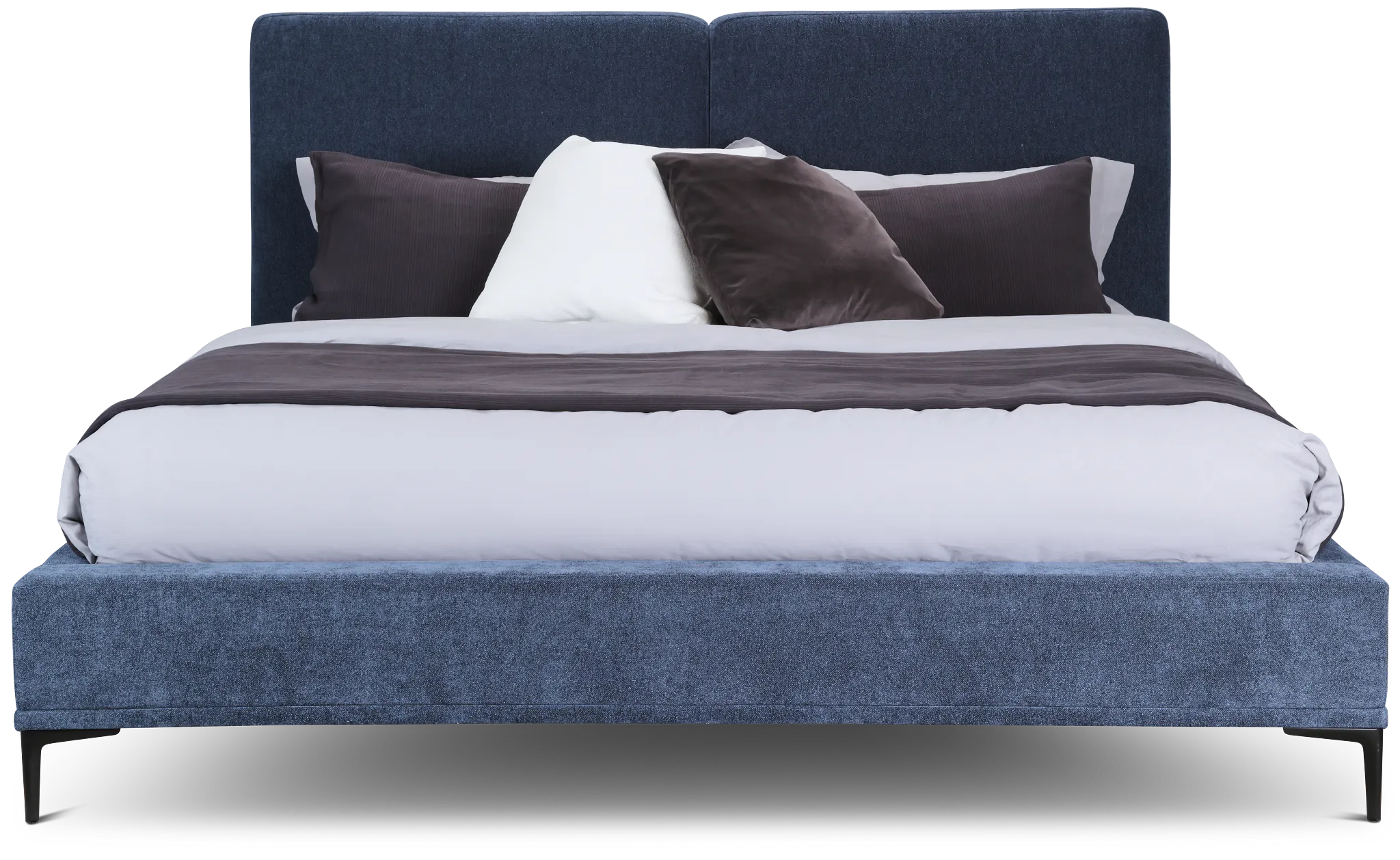 Emit Dark Blue Uph Panel Bed