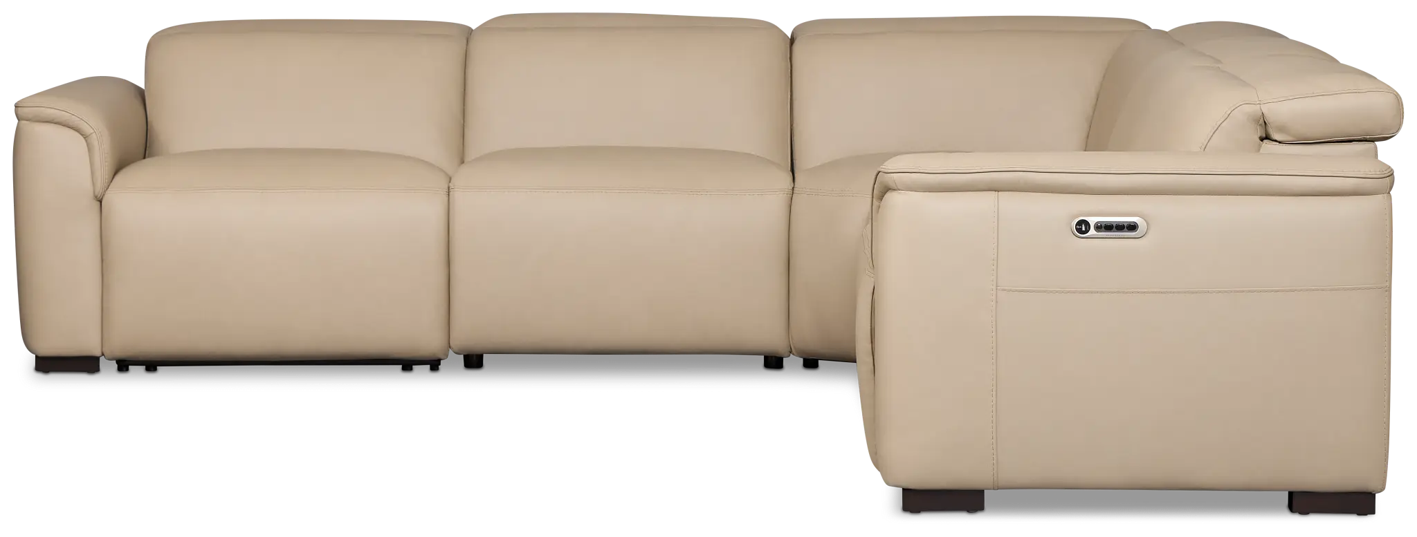 Brodie Taupe Lthr/vinyl Small Dual Power Reclining Two-arm Sectional Brodie Taupe Lthr/vinyl Small Dual Power Reclining Two-arm Sectional