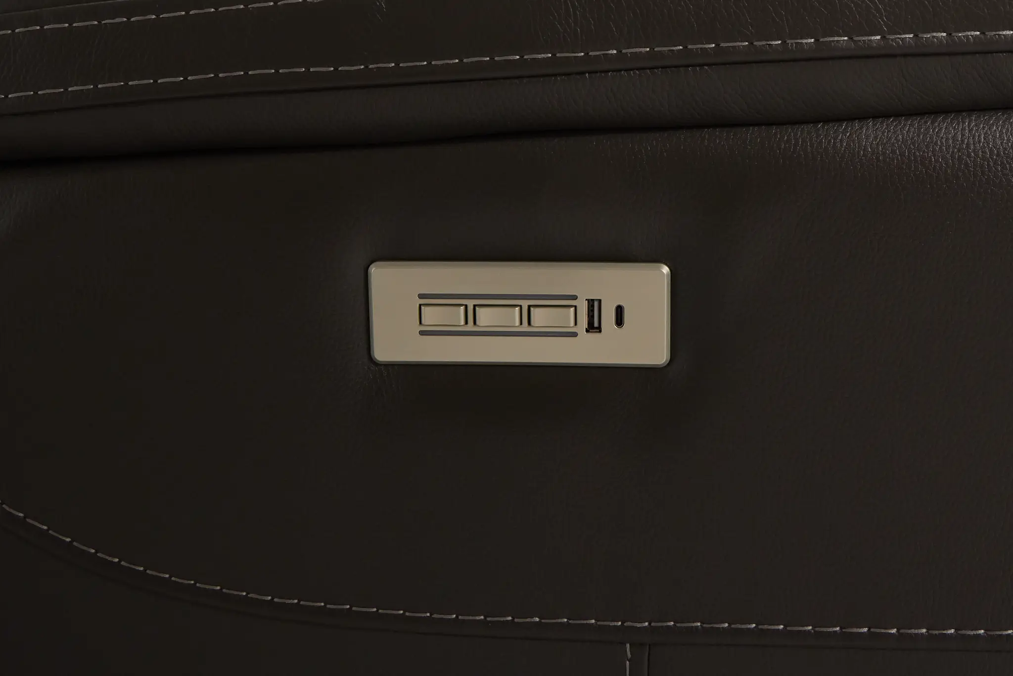 Fallon Dark Gray Lthr/vinyl Power Reclining Sofa W/ Massage Fallon Dark Gray Lthr/vinyl Power Reclining Sofa W/ Massage