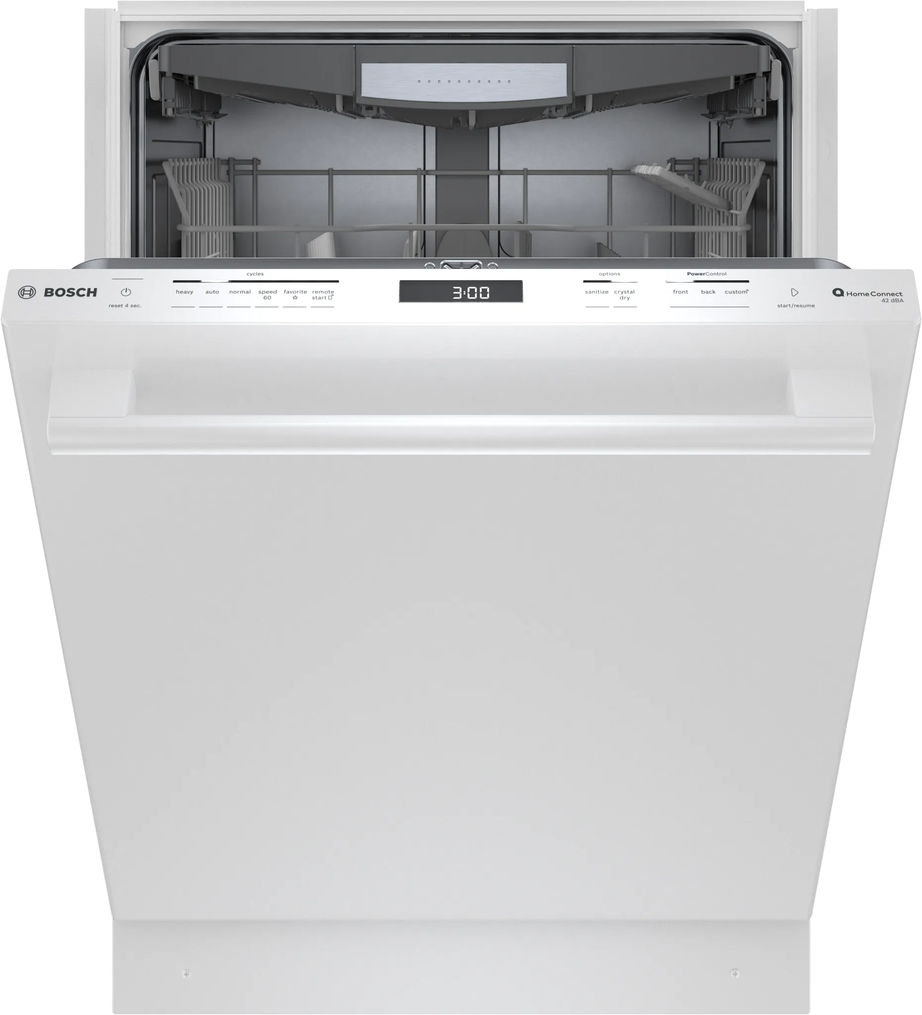 Bosch 800 Series White 24" Built In Dishwasher