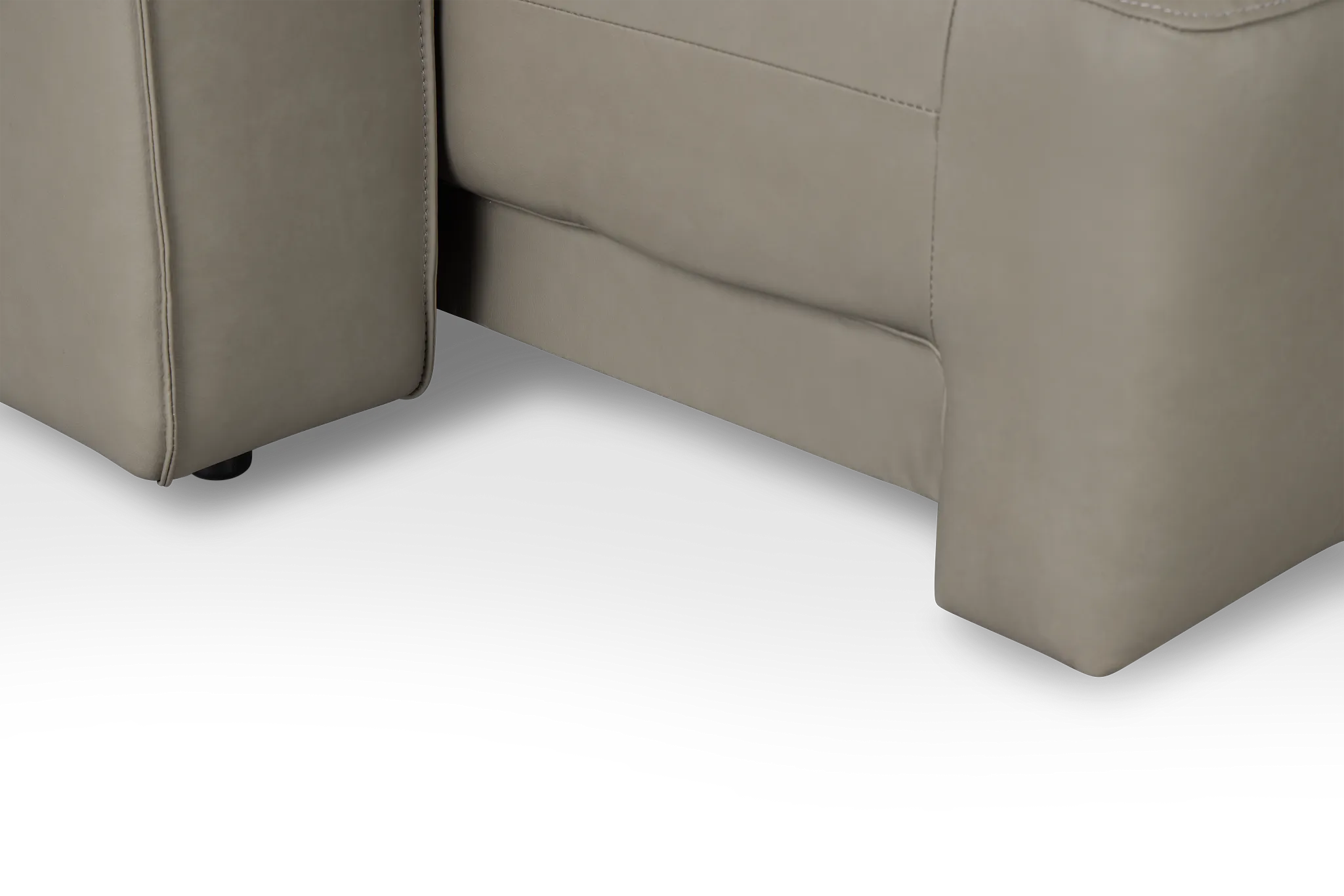 Rudy Gray Lthr/vinyl Small Left Chaise Power Extension Sectional