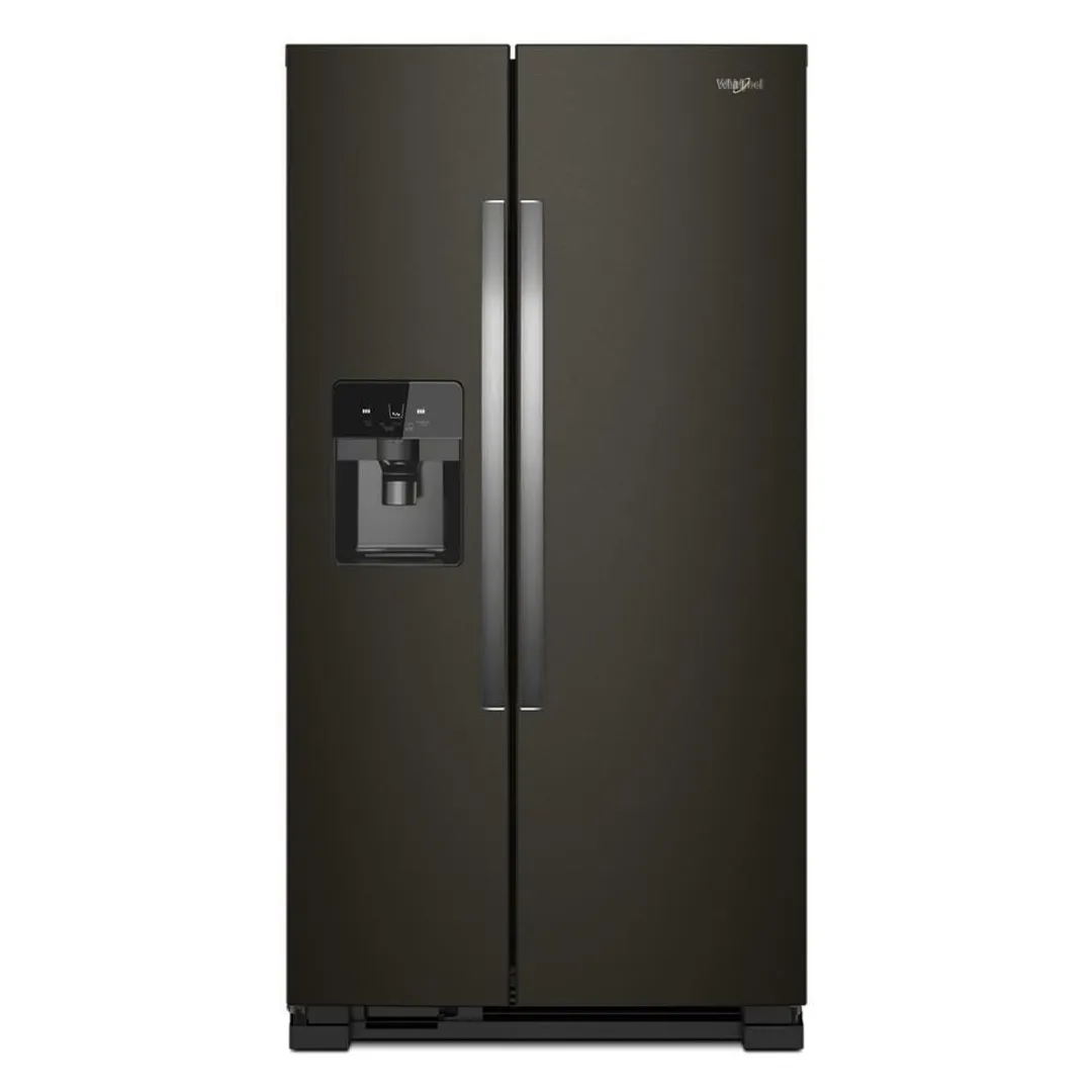 Whirlpool 325 Series Black Stnl Steel Side By Side Refrigerator
