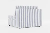 Destin Sea Lane Dark Blue Fabric Armless Chair