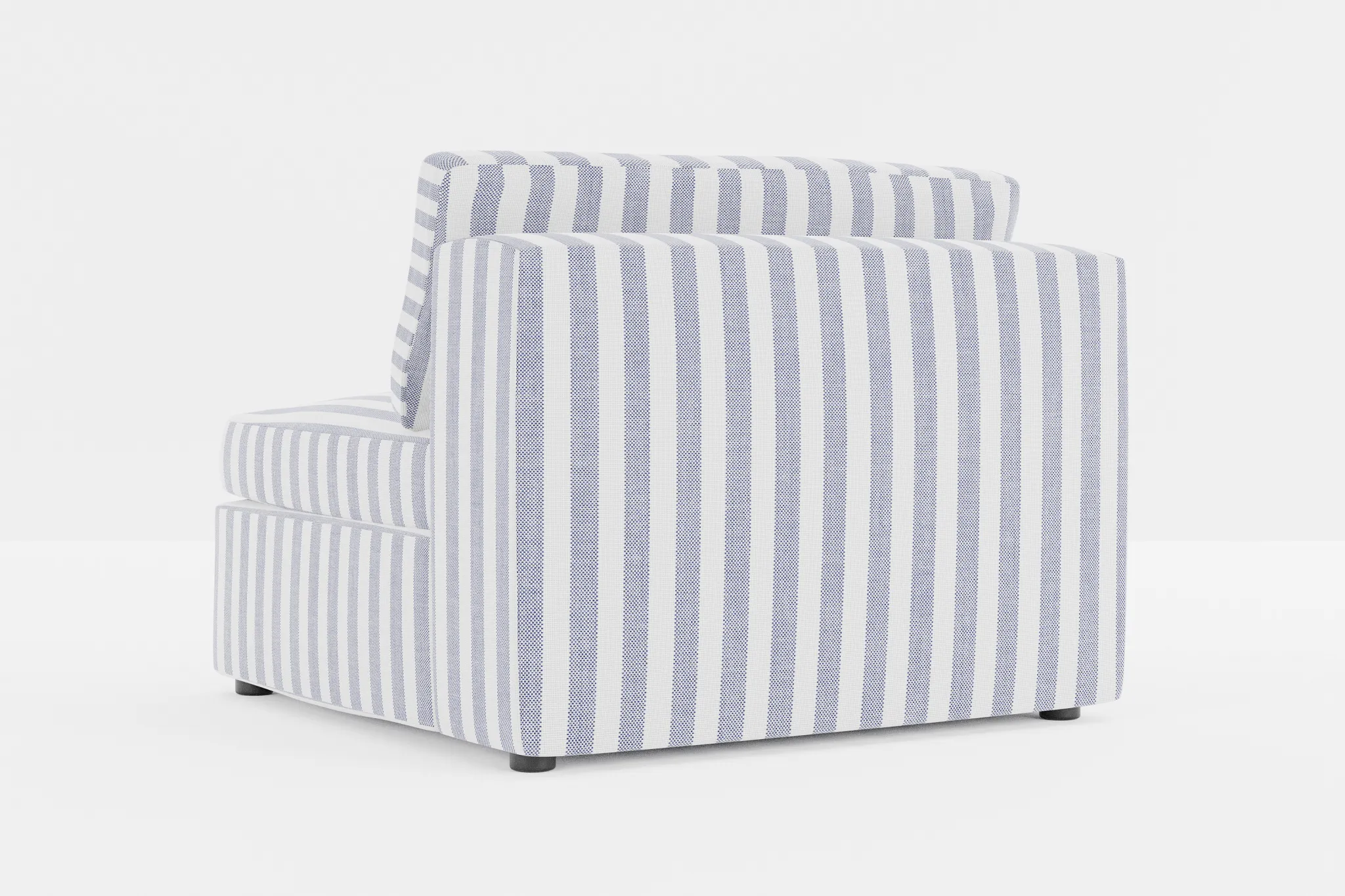 Destin Sea Lane Dark Blue Fabric Armless Chair