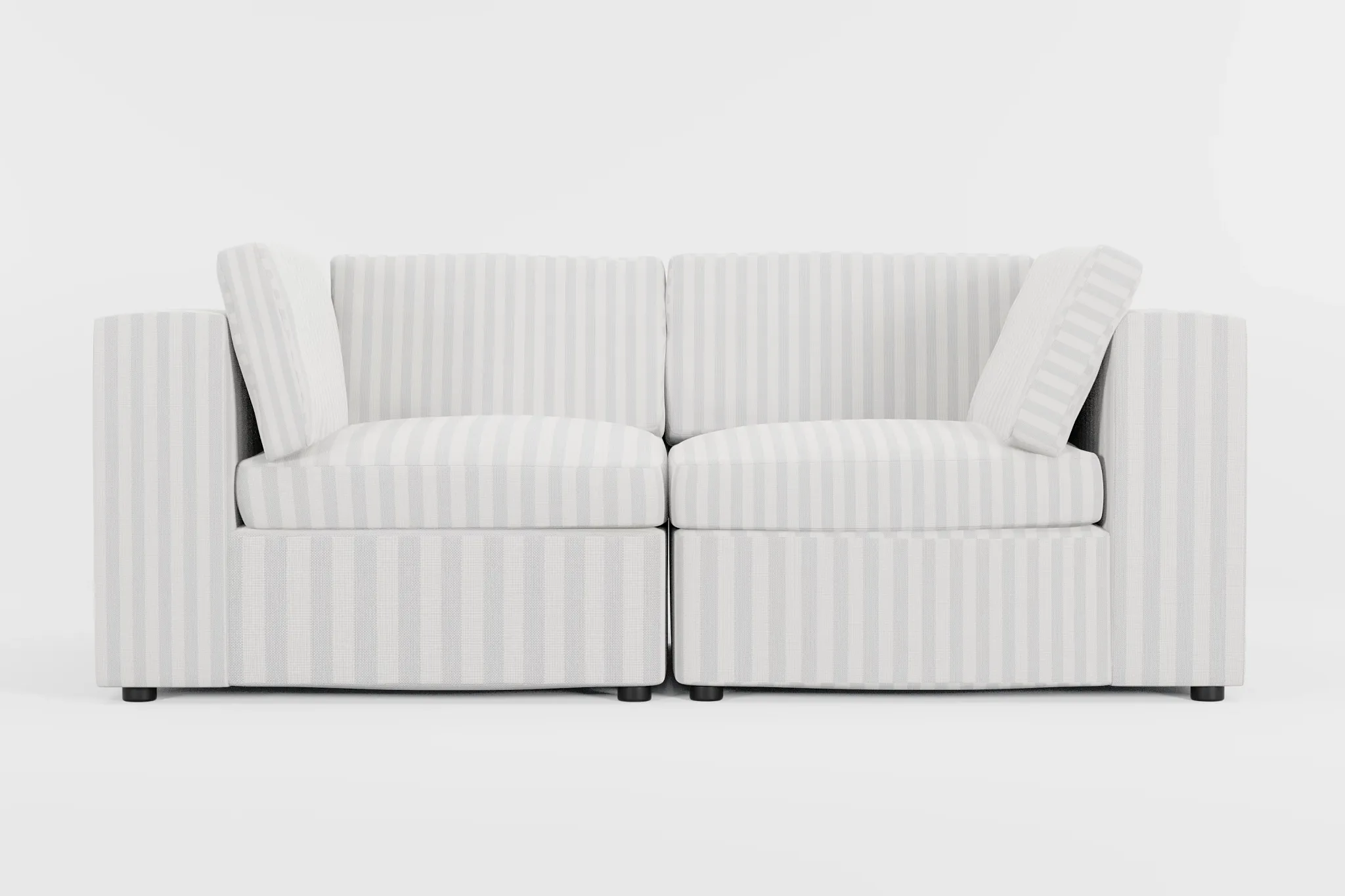 Destin Sea Lane Light Gray Fabric 2-piece Modular Sofa