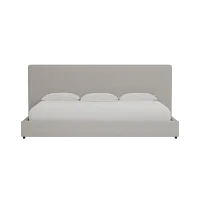 Grayton Maguire Pewter 54" Upholstered Platform Bed