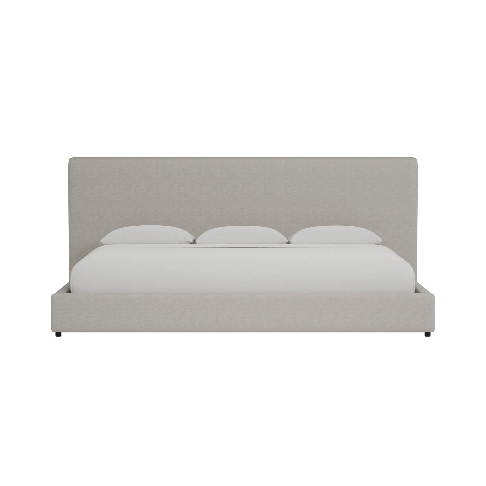Grayton Maguire Pewter 54" Upholstered Platform Bed Grayton Maguire Pewter 54" Upholstered Platform Bed