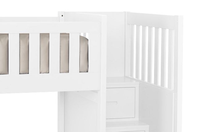 Charleston White Step Storage Bunk Bed