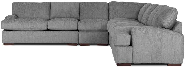 Alpha Light Gray Fabric Large Two-arm Sectional