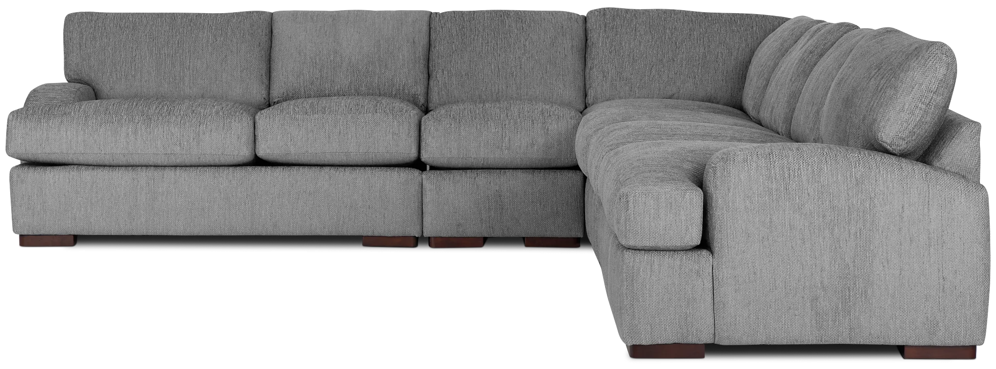 Alpha Light Gray Fabric Large Two-arm Sectional