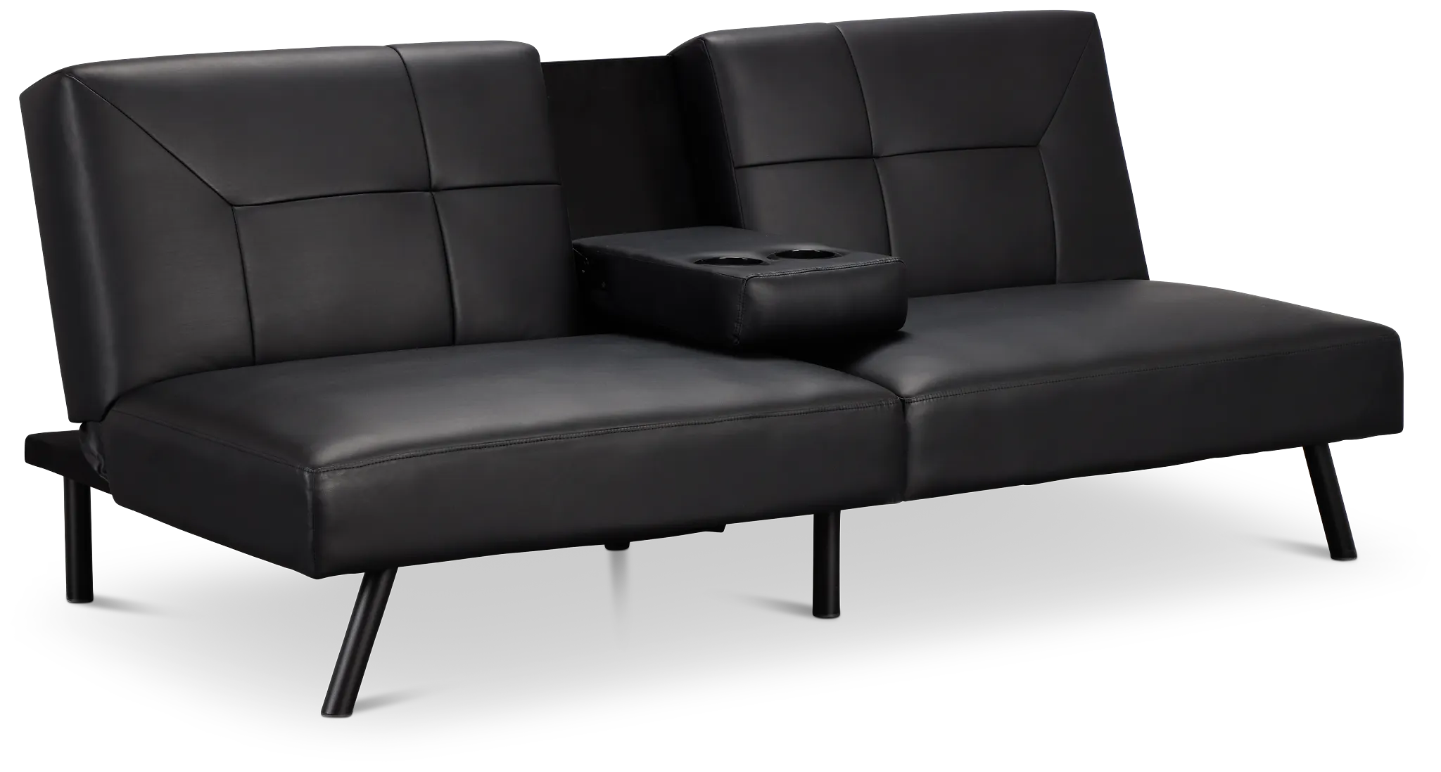 Andes Black Micro Sofa Futon