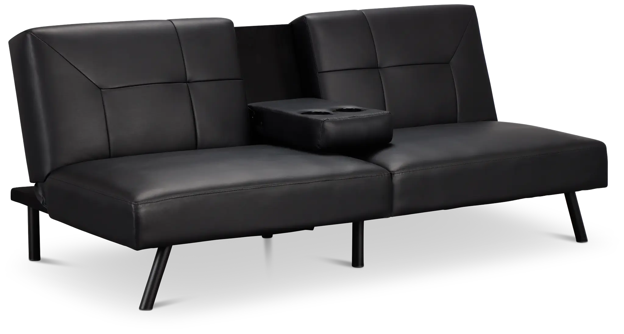 Andes Black Micro Sofa Futon Andes Black Micro Sofa Futon