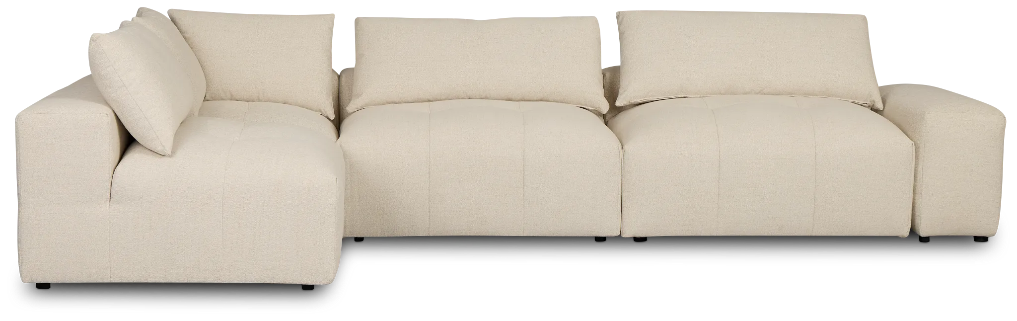 Remi Light Beige Fabric 5-piece Modular Sectional
