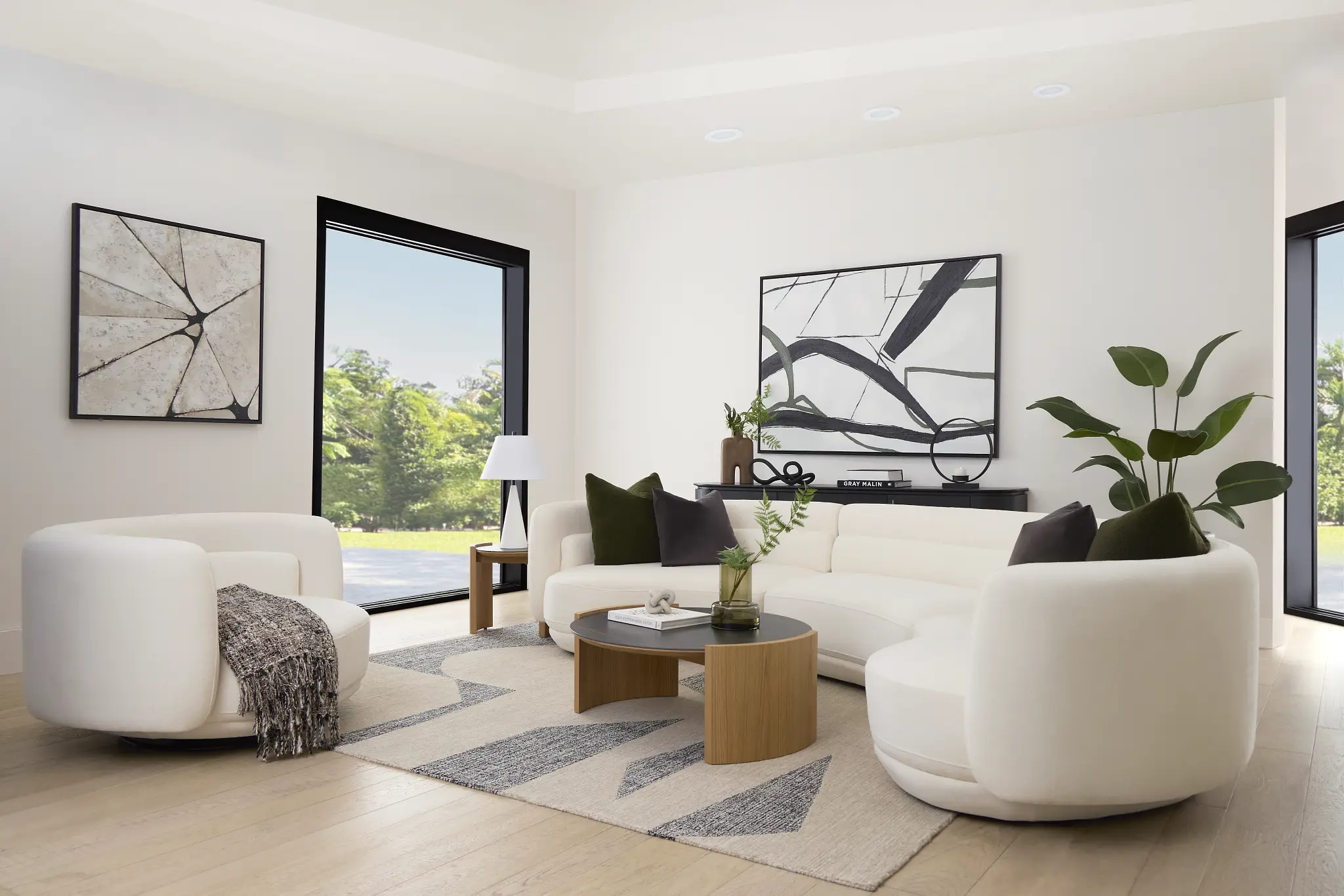 Presley White Fabric 3-piece Modular Sectional Presley White Fabric 3-piece Modular Sectional