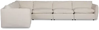 Serena White Fabric 6-piece Modular Sectional
