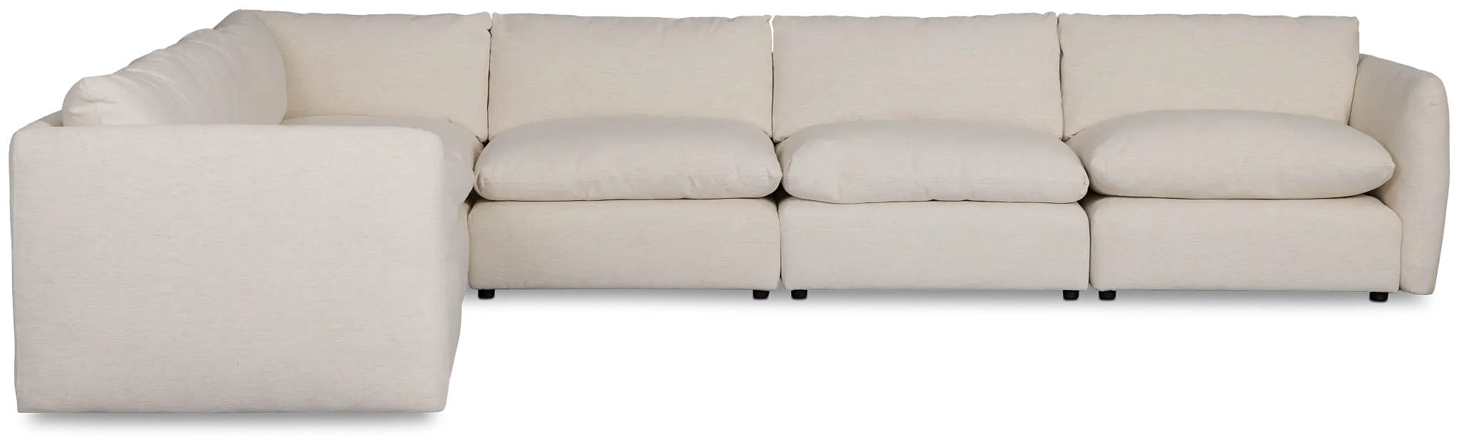 Serena White Fabric 6-piece Modular Sectional Serena White Fabric 6-piece Modular Sectional