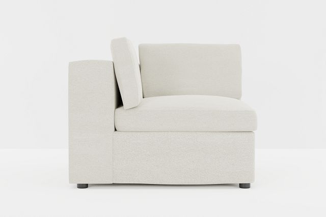 Destin Elite Ivory Fabric Corner Chair
