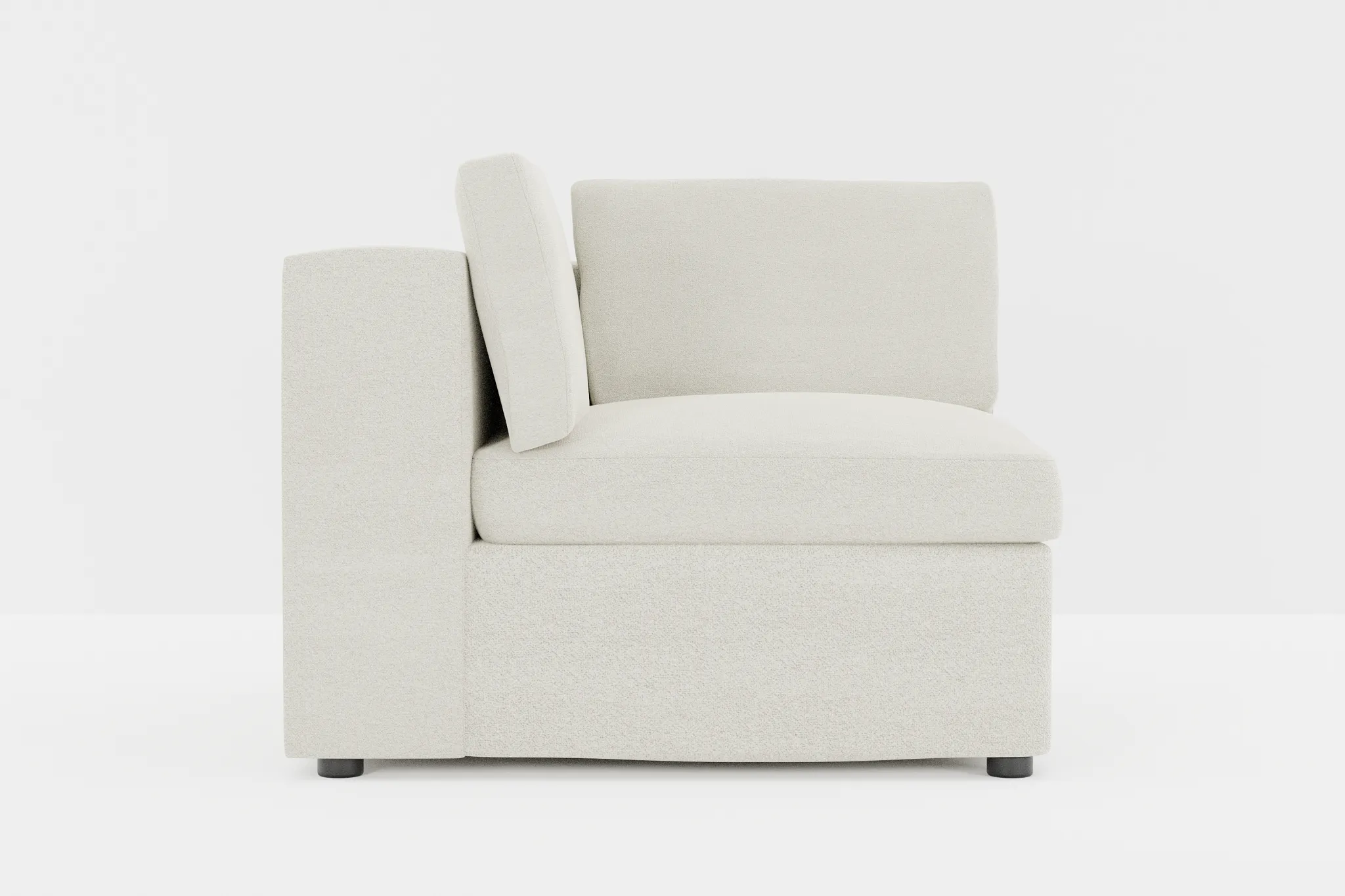 Destin Elite Ivory Fabric Corner Chair