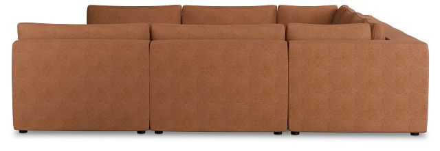 Destin Sutton Orange Fabric 8-piece Modular Sectional