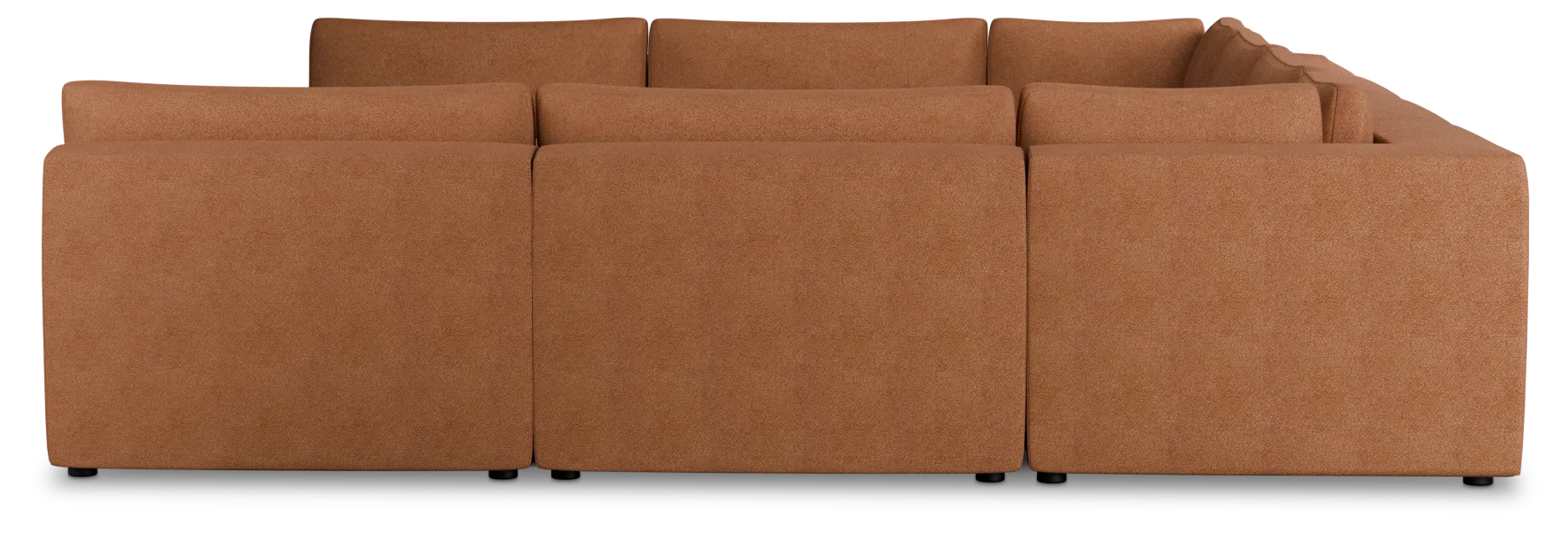 Destin Sutton Orange Fabric 8-piece Modular Sectional