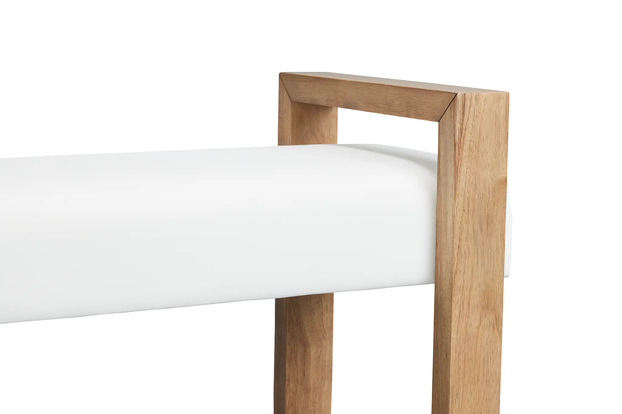 Haven White Upholstered Dining Bench Haven White Upholstered Dining Bench